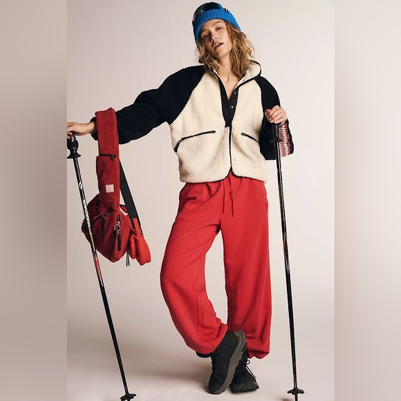 NEW Free People Hit The Slopes Printed Fleece Jacket - Picture 4 of 12